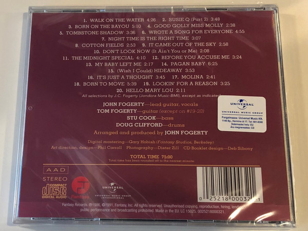 Creedence Clearwater Revival ‎– Chronicle Volume Two / John Fogerty, Tom Fogerty, Stu Cook, Doug Clifford / Twenty Great CCR Classics / Fantasy ‎Audio 1991 / 0025218000321