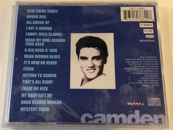 Classic Elvis / Featuring: Blue Suede Shoes, Return To Sender, It's Now Or Never, All Shook Up, Hound Dog / BMG Audio CD 1997 / 74321 476822