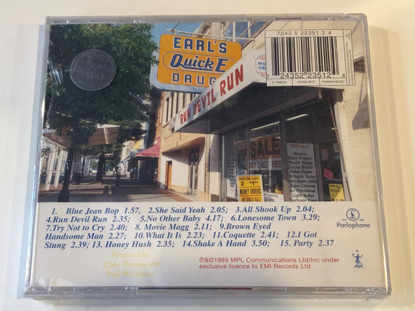 Paul McCartney ‎– Run Devil Run / MPL Audio CD 1999 / 5223512