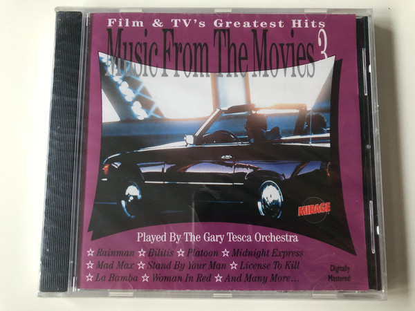 Music from the Movies 3 - Film & TV's greatest hits / Played by the Gary Tesca Orchestra / GTI-produciton - TRC Music Audio CD / TR-CD 92024558 / Music from: Rain man, Evita, Mad MAx, Platoon, Grease, Licence to kill (8712629025587)