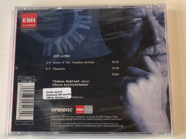 Jon Lord ‎– Boom Of The Tingling Strings / Nelson Goerner, Odense Symphoniorkester, Paul Mann / EMI Classics ‎Audio CD Stereo 2008 / 094639052820