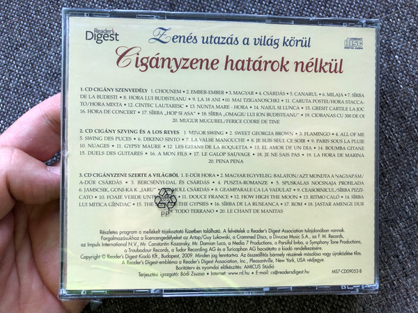 Zenes utazas a vilag korul - Ciganyzene hatarok nelkul / Reader's Digest 3x Audio CD / MS7-CD09053-1-3