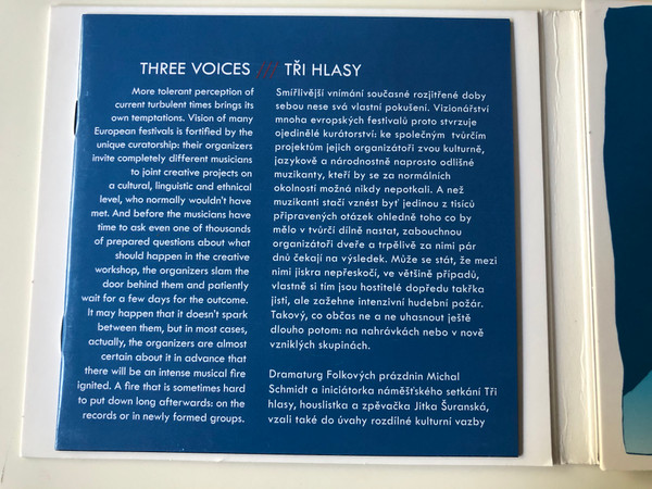 Jitka Šuranská & Irén Lovász & Michal Elia Kamal ‎– Tři Hlasy = Three Voices / Indies Scope ‎Audio CD 2015 / MAM 556-2