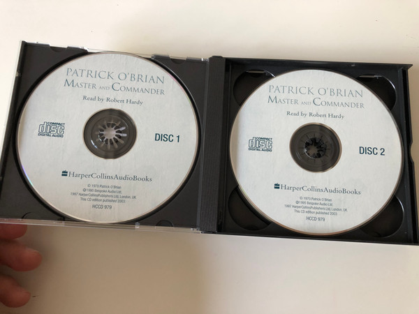 Master and Commander / Patrick O'Brian - Now A Major Motion Picture / Read by Robert Hardy / HarperCollinsAudioBooks / Harper Collins 4x Audio CD 1995 / HCCD 979