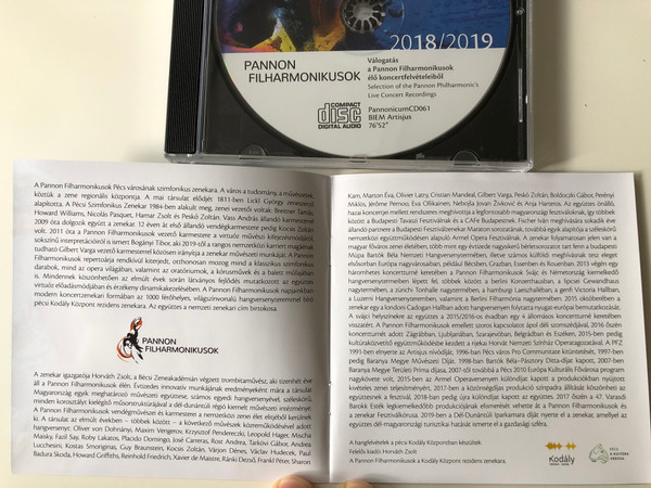 Pannon Philharmonic - Titanium 2018/2019 Season / Audio CD / PannonicumCD061 / Pannon Filharmonikusok / Pannon Philharmonic Orchestra