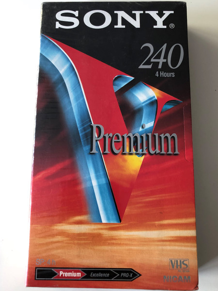 Sony V Premium VHS / 240 - 4 Hours / Blank Premium VHS casette / Provides deep brilliant colours, vivid images and dynamic sound (4901780188239)