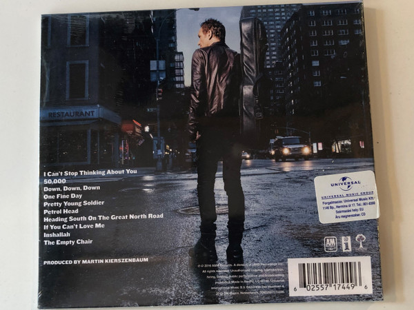Sting ‎– 57th & 9th / Sting's First Rock/Pop Album In Over A Decade / A&M Records ‎Audio CD 2016 / 00602557174496