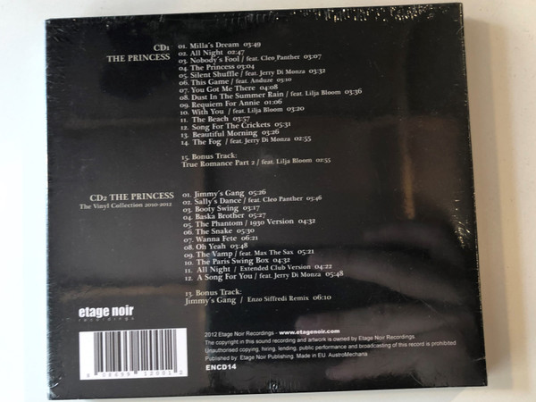 Parov Stelar ‎– The Princess / Etage Noir Recordings ‎2x Audio CD 2012 / ENCD14