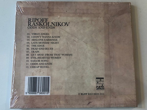 Ripoff Raskolnikov ‎– Odds And Ends / XLNT Records ‎Audio CD 2016 / XLNT1601