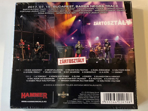 Zártosztály ‎– Őrült Érzés / Hammer Records 2x Audio CD + DVD 2018 / 5999566220708