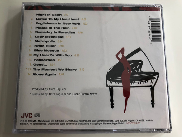 Hiroko Kokubu ‎– Moments / JVC ‎Audio CD 1996 / JVC-2054-2 / 国府弘子
