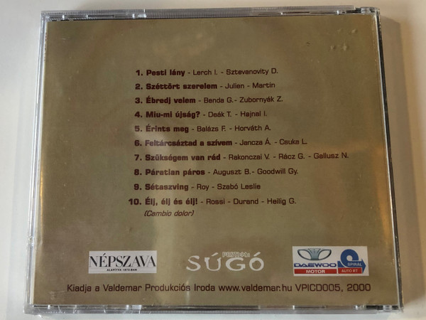 Ullmann Mónika ‎– Zenét! / A Vad angyal c. sorozat focimzenejevel /  Valdemar Produkciós Iroda ‎Audio CD 2000 / VPICD005