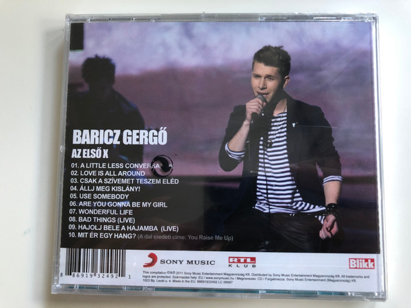 Baricz Gergő ‎– Az Első X / Az Elo Show-K 10 Legnagyobb Kedvence / Sony Music ‎Audio CD 2011 / 88691932492