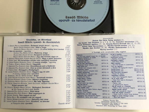 Kicsikém, Ne Tétovázz - Szedő Miklós ‎operett-es tancdalaibol / Rózsavölgyi És Társa ‎Audio CD 2005 Mono / RÉTCD 39