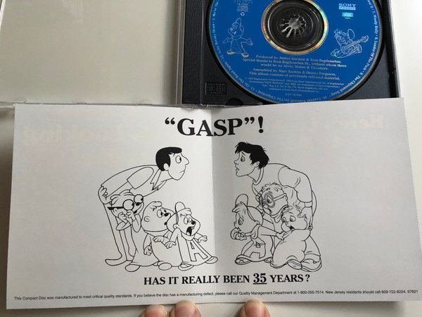 Alvin & The Chipmunks ‎– Here's Looking At Me! / Featuring Music From Chipmunk Punk, Chipmunks In Low Places, and others / 35 Years of Chipmunk Classics / Chipmunk Records ‎Audio CD 1993 / LK 57821