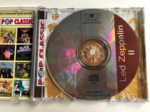 Led Zeppelin II / Pop Classic / Euroton ‎Audio CD / EUCD-0042