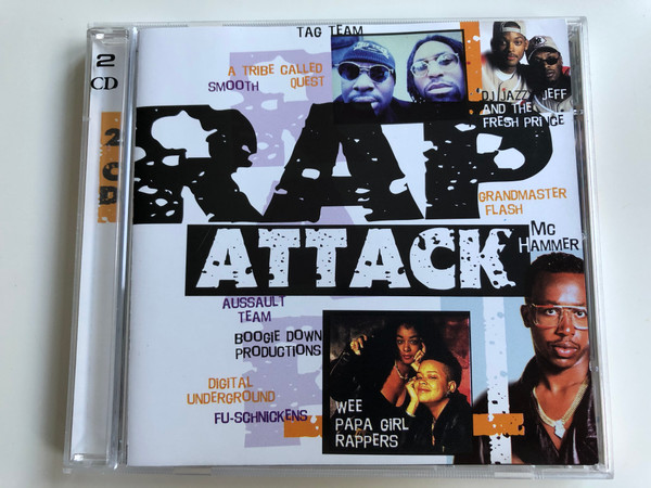 Rap Attack / Tag Team, A Tribe Called Quest, Smooth, Grandmaster Flash, Assault Team, Boogie Down Productions, Digital Underground, Fu-Schnickens, Wee Papa Girl Rappers / Disky ‎2x Audio CD 1997 / DOU 878312