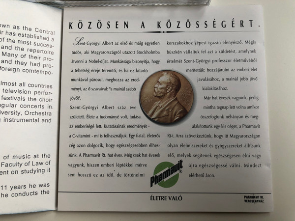 Érzések = Feelings / ELTE Béla Bartók Choir, Conducted by Gábor Baross / Preludio Művészeti Ügynökség Audio CD / PRECD 9414