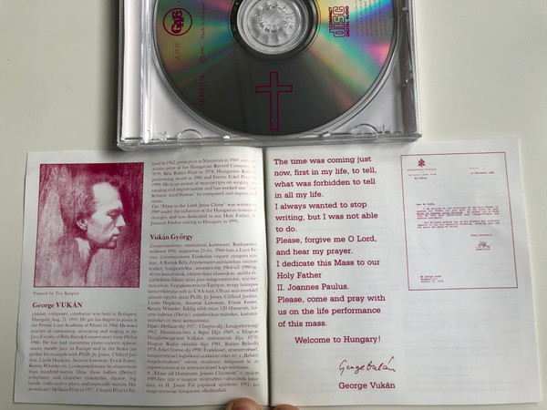 Creative Art Ensemble Presents - Vukán ‎– Missa Ad Dominum Jesum Christum / II. Janos Pala papa 1991. evi latogatasanak tiszteletere / Creative Art Ensemble ‎Audio CD 1991 / CAE CD 001