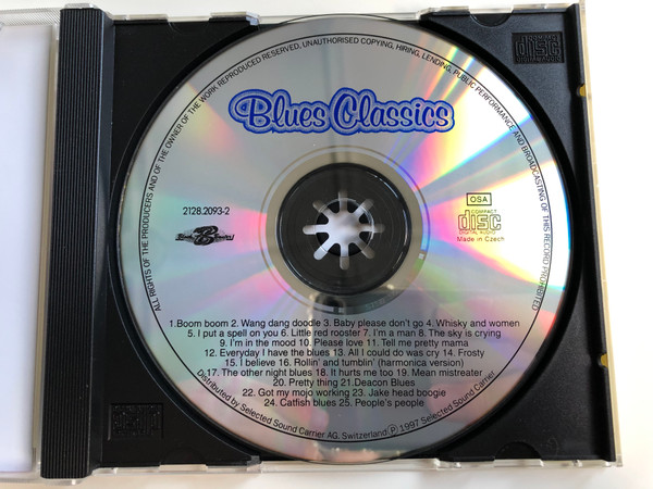 Blues Classics / John Lee Hooker - Boom Boom, Howlin' Wolf - Wang Dang Doodle, Muddy Waters - Baby Please Don't Go, John Lee Hooker - Whisky And Woman / Selected Sound Carrier AG ‎Audio CD 1997 / 2128.2093-2
