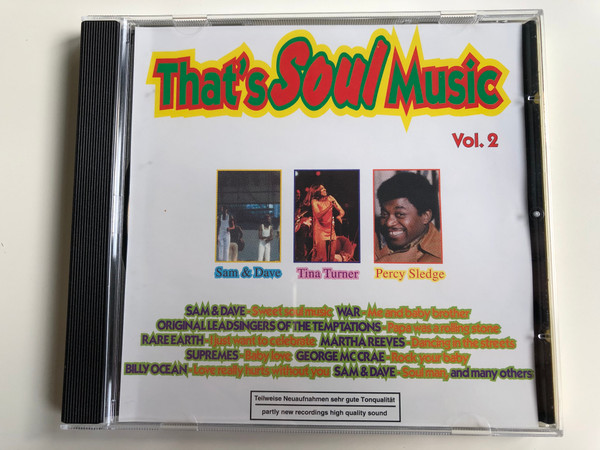 That's Soul Music Vol. 2 / Sam & Dave - Sweet soul music, War - Me and baby brother, Original Leadsingers Of The Temptations - Papa was a rolling stone, Rare Earth - I just want to celebrate / SSC Selected Sound Carrier AG Audio CD 1997 / 2128.2082-2