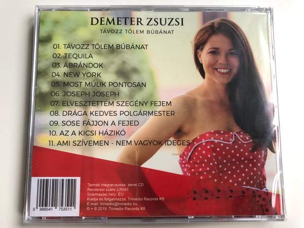 Demeter Zsuzsi - Tavozz Tolem Bubanat / Trimedio Records Audio CD 2019 / LR041