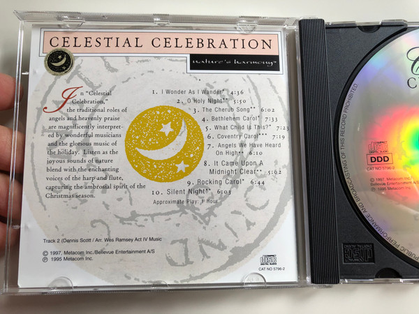 Celestial Celebration - A magical blend of music and the sounds of nature / Naturally Christmas / Metacom Audio CD 1997 / CAT NO.5796-2