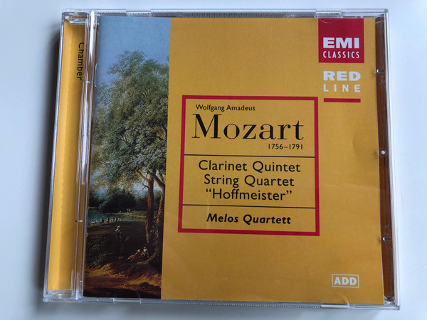 Wolfgang Amadeus Mozart 1756 - 1791 / Clarinet Quintet, String Quartet, “Hoffmeister” / Melos Quartett / Red Line / EMI Classics ‎Audio CD 1998 Stereo / 724357256629