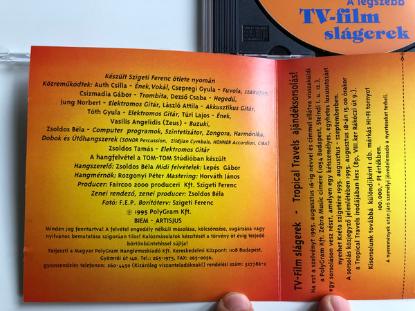 A Legszebb TV-Film Slágerek / Jockey, Surda, Brinkmann es a tobbiek... / Dallas, Kalandorok, Rivera, P.S.I. Luv U, Maigret, Knight Rider / PolyGram ‎Audio CD 1995 / 527782-2