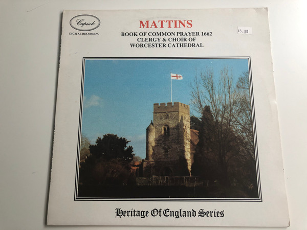 Mattins - Book Of Common Prayer 1662 - Clergy & Choir Of Worcester Cathedral ‎/ Heritage Of England Series / Capriole LP 1984 Stereo / CAP 1002