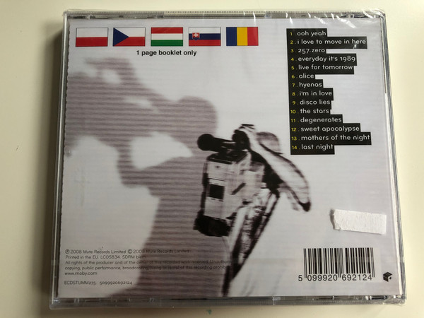 Moby ‎– Last Night / Mute ‎Audio CD 2008 / ECDSTUMM275