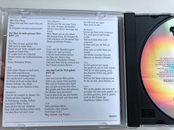 Bach Edition / Cantatas=Kantaten / Bringet Dem Herrn Ehre Seines Namens BWV 148, Ich Liebe Den Höchsten Von Ganzem Gemüte BWV 174, Der Herr Ist Mein Getreuer Hirt BWV 112, Also Hat Gott Die Welt Geliebt / Brilliant Classics ‎Audio CD / 99380/2