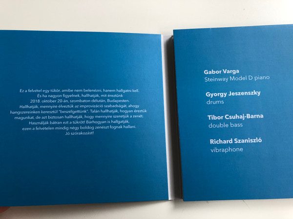 Gabor Varga Quartet - Sound's Of Colours / Hunnia Records & Film Production ‎Audio CD 2018 / HRCD1816