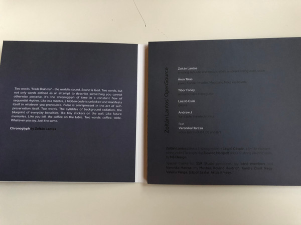 Zoltán Lantos' Opensource ‎– Sonaris / Hunnia Records & Film Production ‎Audio CD 2018 / HRCD1806