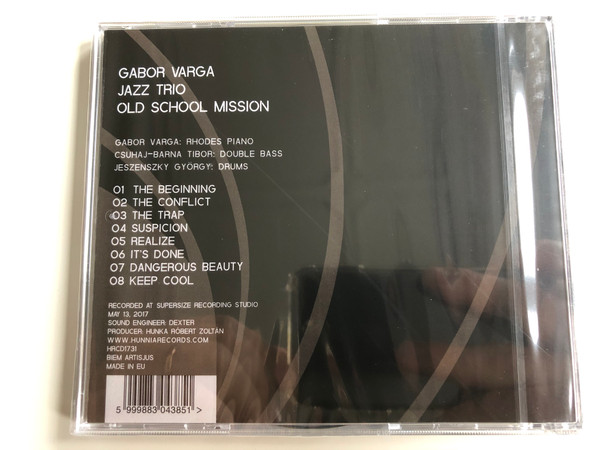 Gabor Varga - Jazz Trio - Old School Mission / Hunnia Records & Film Production ‎Audio CD 2017 / HRCD1731