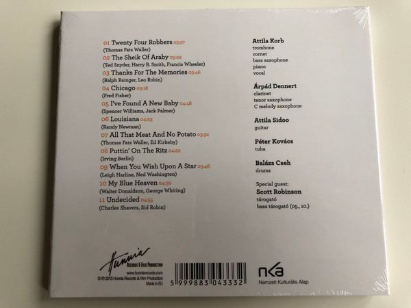 PapaJazz - My Blue Heavin - With Special Guest Scott Robinson / Hunnia Records & Film Production Audio CD 2015 / HRCD 1524