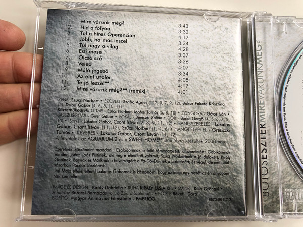 Botos Eszter ‎– Mire Várunk Még? / Magneoton ‎Audio CD 2000 / 8573-86117-2