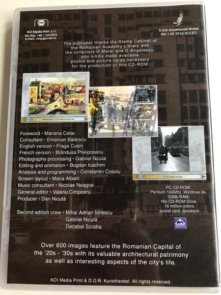 Inter-Bellum Bucharest - Discover Romania / Interactive CD ROM 2000 / English & French Version / Noi Media Print / General editor Valeriu Cimpoeru (9738579554)