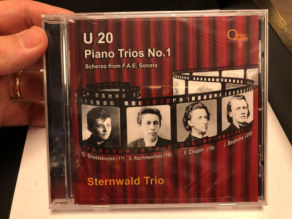 U 20 - Piano Trios No. 1 - Scherzo From F.A.E. Sonata / Sternwald Trio / D. Shostakovich (17), S. Rachmaninov (18), F. Chopin (19), J. Brahms (20) / The quiet music company Audio CD 2020 / QMC-020-0601-01 