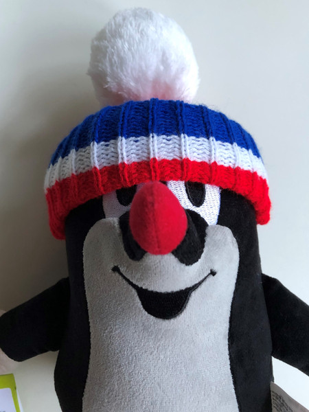 Krtek 25 cm with tri-color hat - Krtek 25 cm s kulichem červ.-trikol - Maulwurf / Kisvakond - Sapkás / Krteček / Age 0+ / česká plyšová hračka / 47906J (8590121501613)