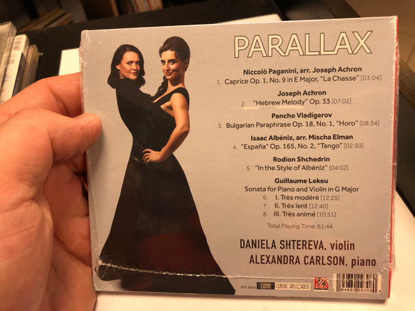 Parallax - Daniela Shtereva - violin, Alexandra Carlson - piano / Luna Classic Records Audio CD 2019 / 194660093080