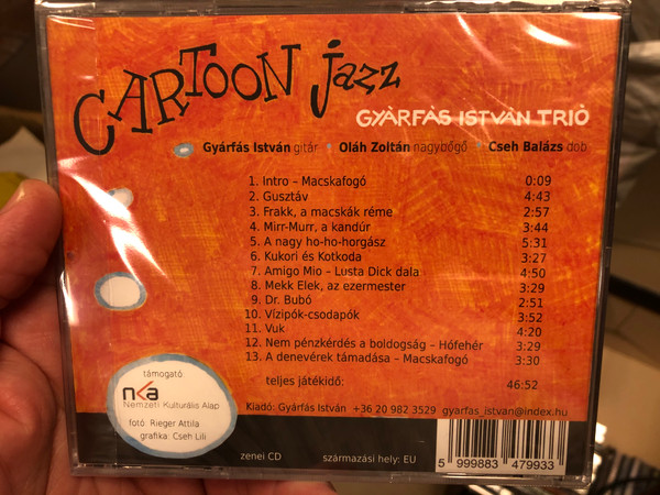 Cartoon Jazz - Gyarfas Istvan Trio / Nemzeti Kulturalis Alap Audio CD / 5999883479933