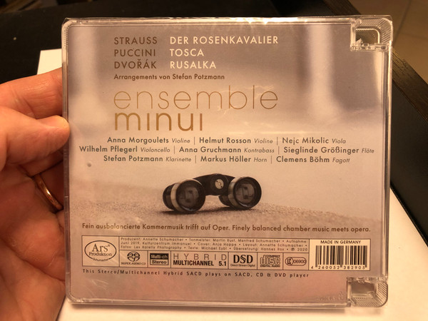 Ensemble Minui - Strauss, Puccini, Dvorak / Opera Suites For Nonet - Act I / Ars Produktion Audio CD 2020 Stereo / 4260052382905