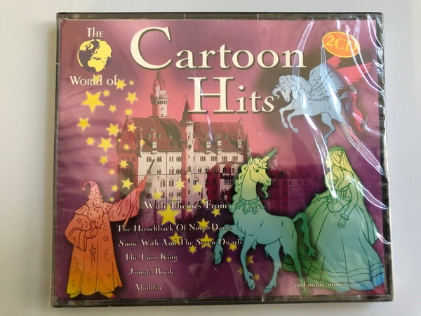 The World Of Cartoon Hits / With Themes From: The Hunchback Of Notre Dame, Snow With And The Seven Dwarfs, The Lion King, Jungle Book, Aladdin / ZYX Music 2x Audio CD 1998 / ZYX 11146-2