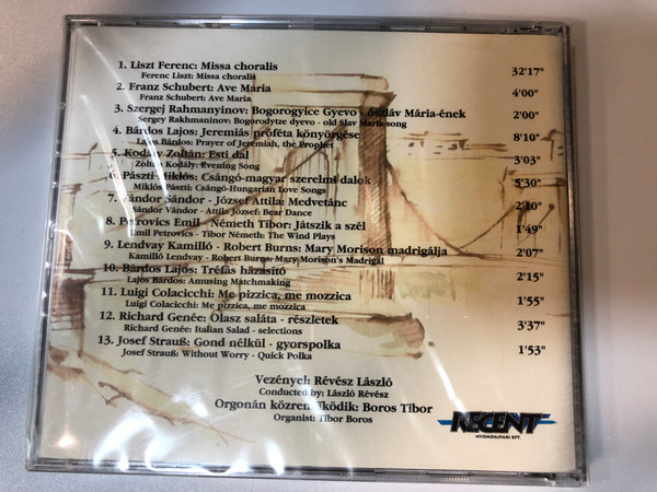 Liszttől Straussig - From Liszt to Strauss / Budapest Vándor Choir - Vándor Kórus / Conducted by Révész László / Tibor Boros organ / PF 82 Audio CD (LiszttőlStraussig)
