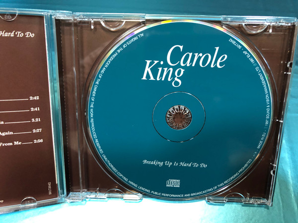 Carole King - Breaking up is hard to do / Elap Audio CD 1997 / Crying in the rain, Song of Long ago, Back to California / Re-Recordings of Original Hits (5706238315613)