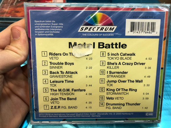 Metal Battle / Stormwitch, Gravestone, Veto, Killer, P. G. Band / Rock Giants / Karussell Audio CD 1992 Stereo / 517 646-2