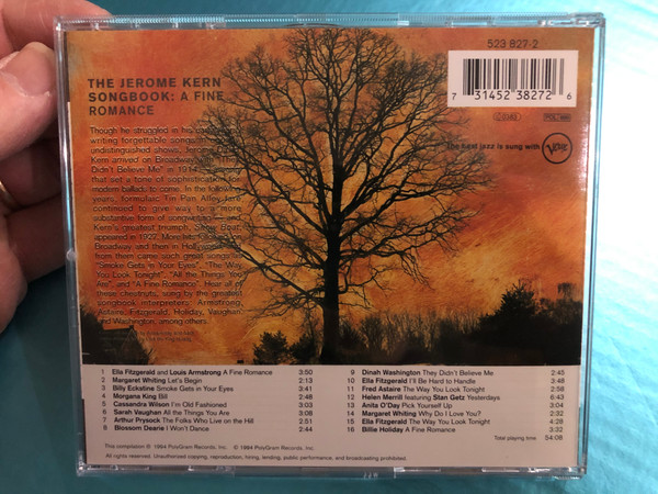 A Fine Romance: The Jerome Kern Songbook / Verve Records Audio CD 1994 / 523 827-2