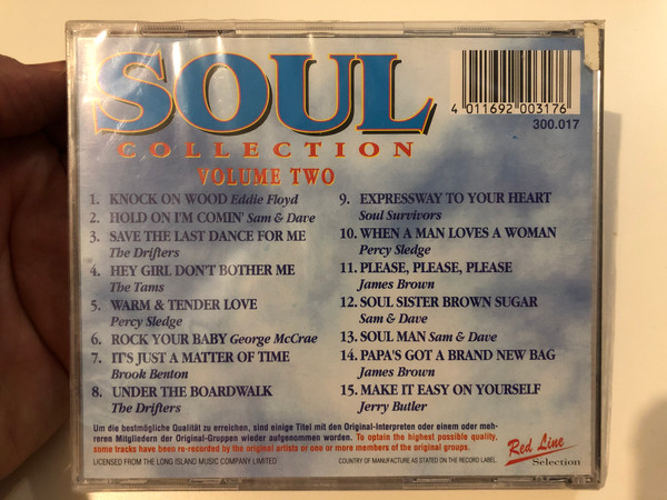 Soul Collection - Volume One / Brook Benton, James Brown, Percy Sledge, George McCrae, plus many more / Red Line Selection Audio CD / 300.017