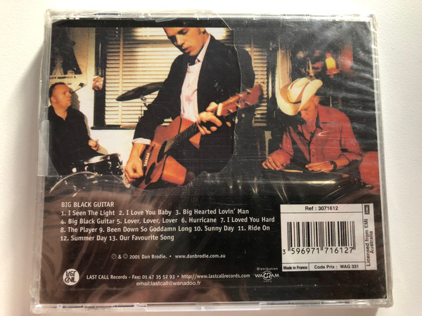 Dan Brodie And The Broken Arrows – Big Black Guitar / Le Renouveau du Rock Australien! / Last Call Records Audio CD 2001 / 3071612